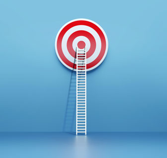 ladder-to-target-2 Ladder leading to the bullseye of a target