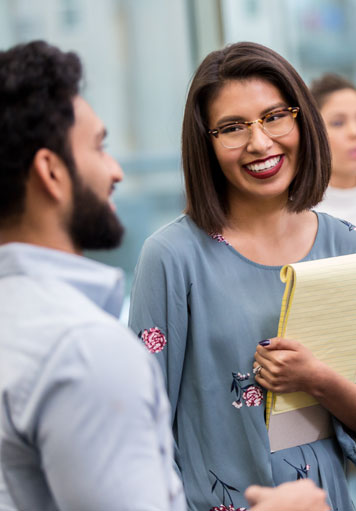 People mingling during a workshop