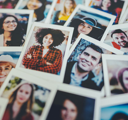 Photos of job seekers